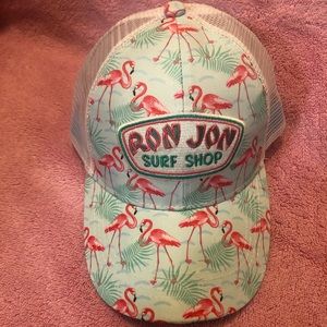 Ron Jon Surf Shop Flamingo Trucker Hat NWOT